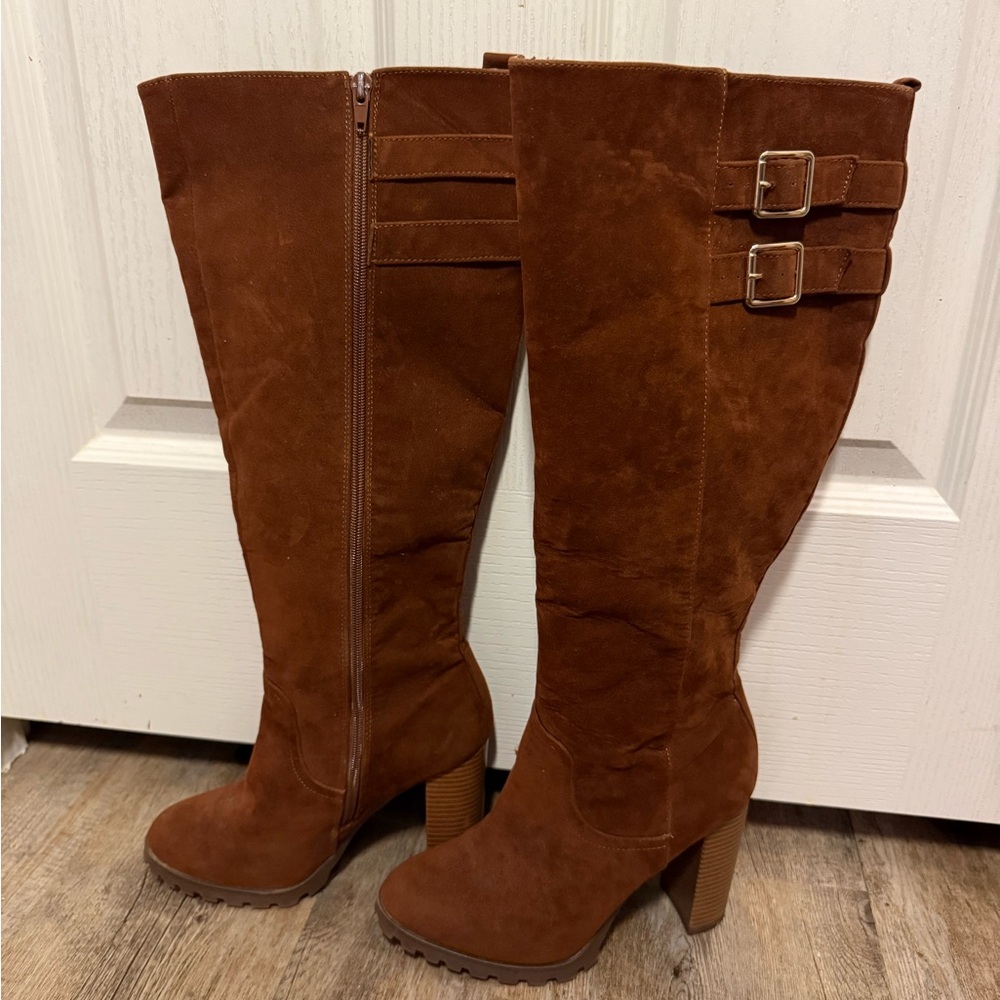 Madison Chestnut Heeled Boots